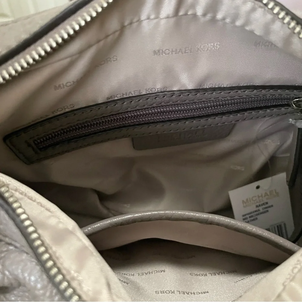 Michael Kors cinder color pebble Leather Shoulder Bag. new with tags